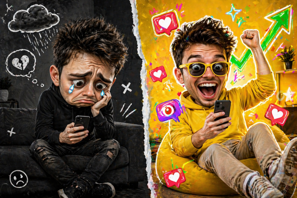 Comparison of creating content without Viralnix and with Viralnix